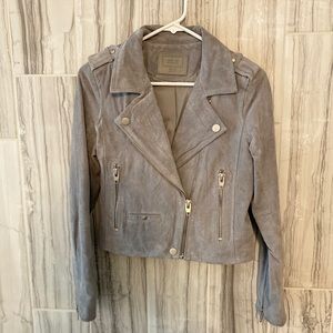 SL8 Grey Suede moto jacket xs